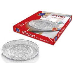 COMPARTMENT DISH GLASS ORIENT GIFT BOXED 