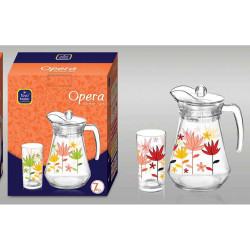 WATER SET OPERA 7 PCS FLORAL DECOR PRINT