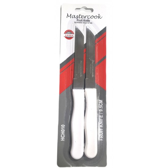 WHITE SERATED KNIVES  2 PCS SET