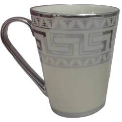 MUG AZTEC SILVER PRINT PORCELAINE