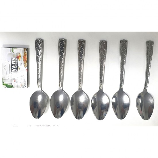 DIAMOND CUT HEAVY TEASPOON 6 PC DIAMOND CUT HEAVY TEASPOON 6 PC