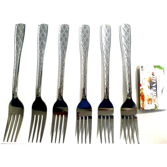 DIAMOND CUT DESSART FORK HEAVY TYPE 6 PCS DIAMOND CUT DESSART FORK HEAVY TYPE 6 PCS