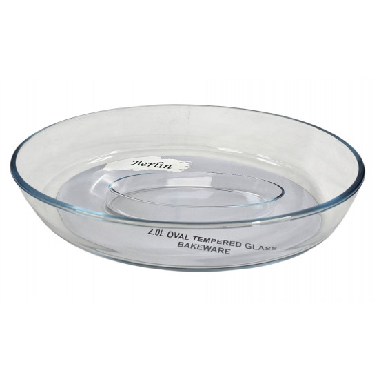 OVAL  CLEAR GLASS BAKING DISH 2.0 LITRE 