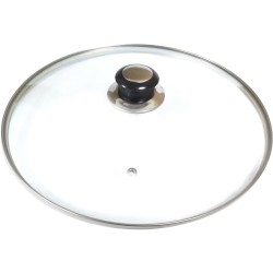 GLASS LID PLUS PLASTIC KNOB 30 CM
