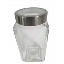 JAR SQUARE WITH SEE THROUGH LID 1.0  LITRE