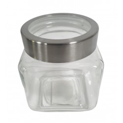 JAR SQUARE WITH SEE THROUGH LID 500 ML