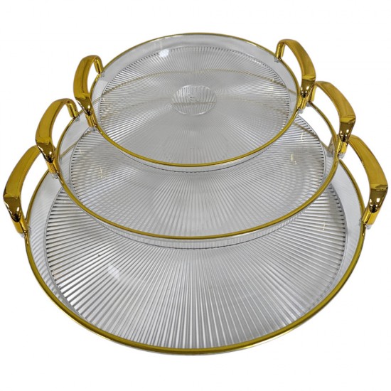 TRAY SET ARCRYLIC 3 PCS SET CLEAR TRAY SET ARCRYLIC 3 PCS SET CLEAR
