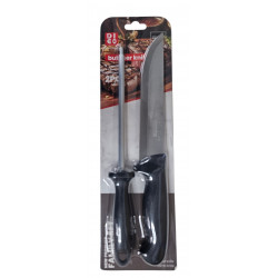 KNIVE AND ROD  SHARPNER SET 2 PCS BUTCHERS 8 INCH 