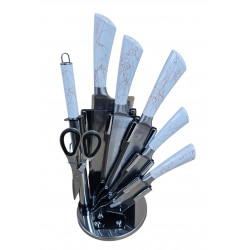 KNIFE SET  8 PCS  ON STAND MARBLE 