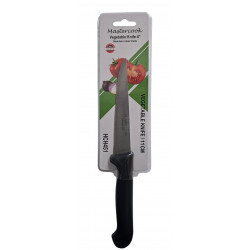 VEGITABLE KNIVES 11 CM BLACK PLASTIC HANDLE