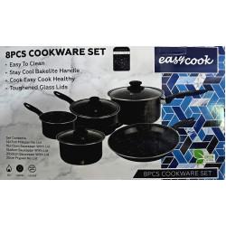 CARBON STEEL COOKWARE SET 8 PCS FOR STUDENTS IN GIFT BOX EASYCOOK