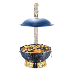CHAFING DISH  BLACK ROUND 8 LITRE