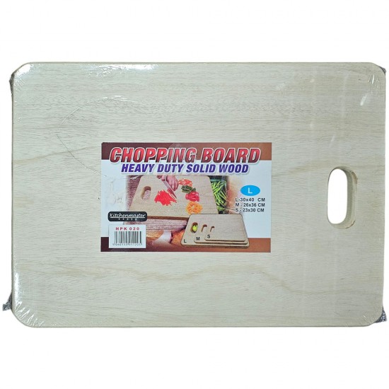 LARGE THICK WOODEN CHOPPING BOARD 30X40 CM