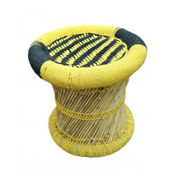 MOORAH CANE STOOL HAND MADE 14 INCH