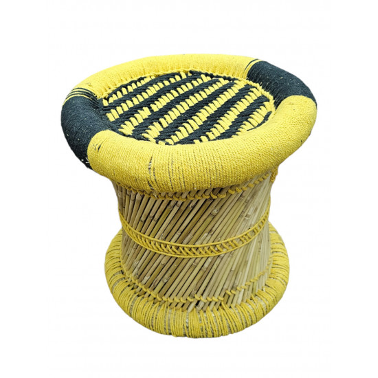 MOORAH CANE STOOL HAND MADE 14 INCH