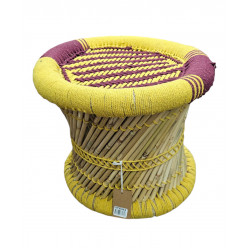 MOORAH CANE STOOL HAND MADE 16 INCH