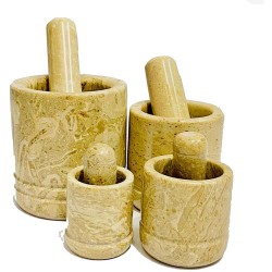 MARBLE PESTLE & MORTER SET 4 PCS