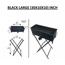 BBQ LARGE BLACK 30 X 30 10 X 10 INCH INCLUDING STAND