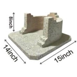 COOKING STAND FOR MITTI HANDI AND OTHER COOKING UTENSILS FOR OUT DOOR USE ONLY SIZE 8 INCH HIGH 14 INCH WIDE 15 INCH DEEP