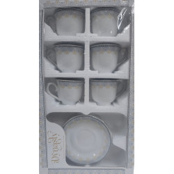 TEA SET 12 PCS ROYAL GREY PRINT