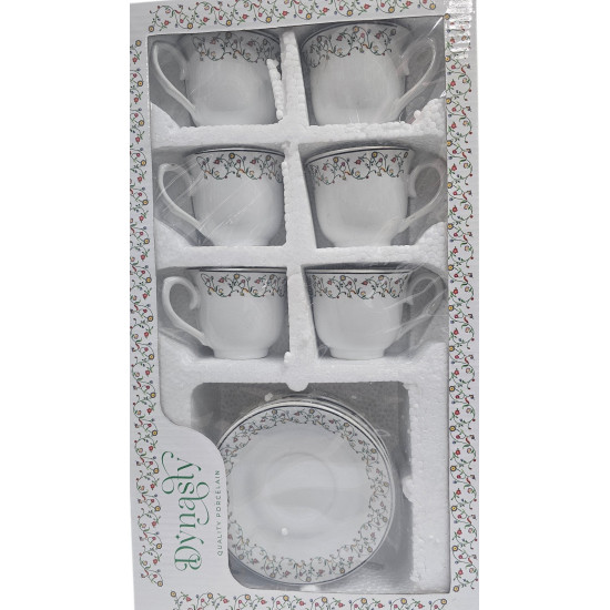 TEA SET 12 PCS FLORA DESIGN