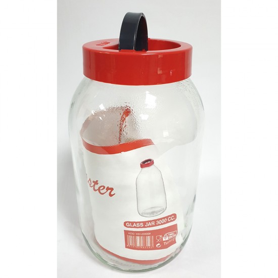 JAR GLASS 3000CC
