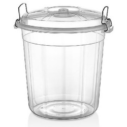 BIN LOCK TYPE CLEAR 35 LT TRANSPARENT