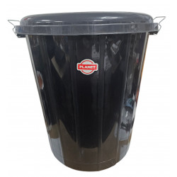 BLACK LOCKING BIN PLANET  90 LT