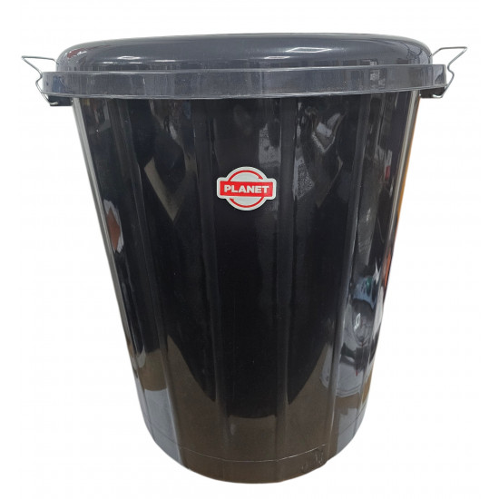 BLACK LOCKING BIN PLANET  90 LT