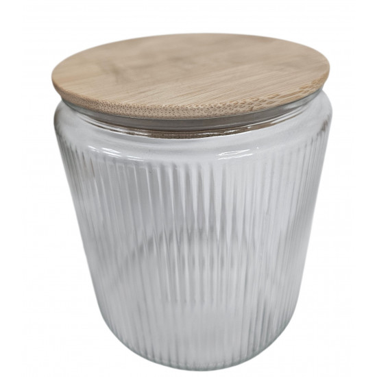 JAR WITH BAMBOO LID SIZE 1100 CC