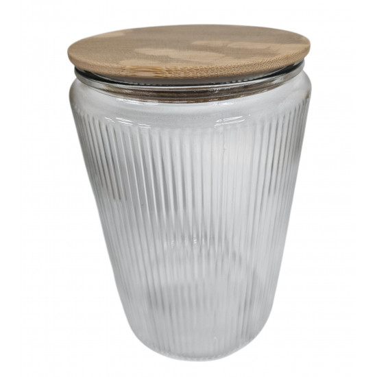 JAR WITH BAMBOO LID SIZE 1500 CC