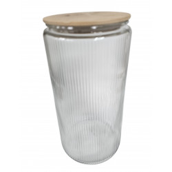 JAR WITH BAMBOO LID SIZE 2000 CC