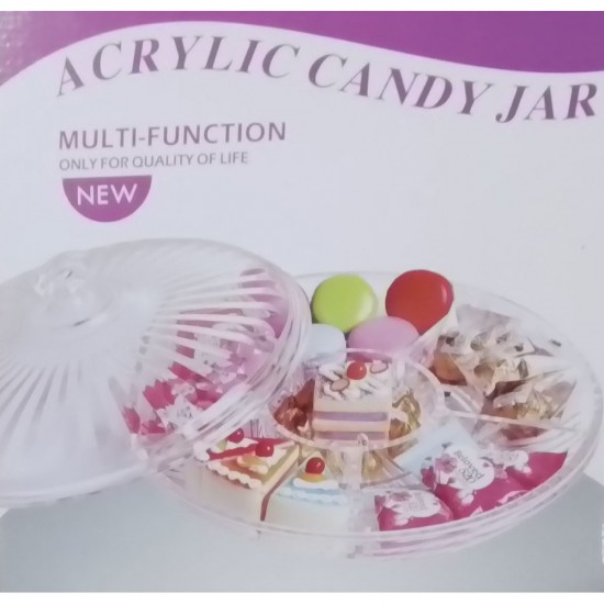 ACRYLIC ROUND PLASTIC COMPARTMENT DISH 31 CM ACRYLIC ROUND PLASTIC COMPARTMENT DISH 31 CM