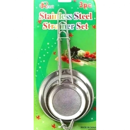 TEA STRAINER SET OF 3 PCS SIZE 6-7-8 CM