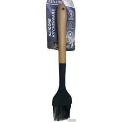 PASTRY BRUSH SILICON TYPE WOODEN HANDLE 28 CM