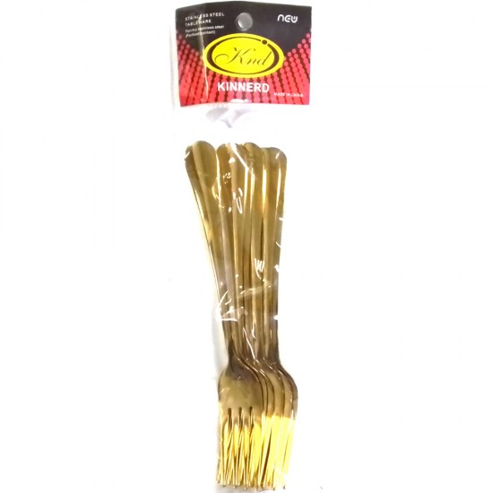 GOLD FORKS HEAVY TYPE PAK OF 6 GOLD FORKS HEAVY TYPE PAK OF 6