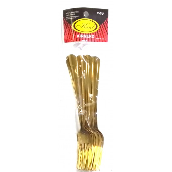 GOLD FORKS HEAVY TYPE PAK OF 6 
