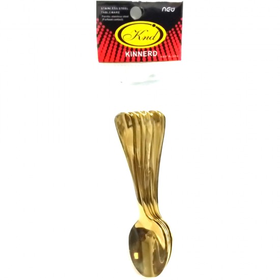 GOLD TEASPOON HEAVY TYPE 6 PCS GOLD TEASPOON HEAVY TYPE 6 PCS