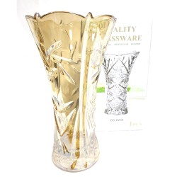 VASE  GLASS FANCY COLOURED 30 CM BOXED