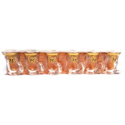 6PCS GOLD TEA GLASSES  SET BUTTERFLY PRINT