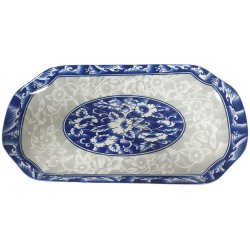 BLUE PRINT  PORCELAIN PLATTER OBLONG  30 CM