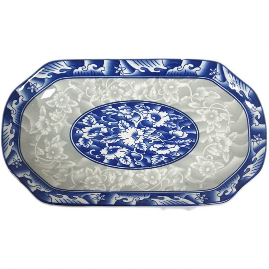 BLUE PRINT  PORCELAIN PLATTER OBLONG  38 CM