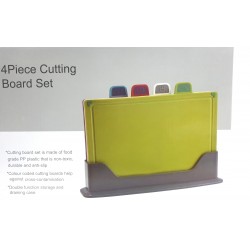 CHOPPING BOARD SET 4 PCS WITH STAND IN GIFT BOX  30 CM X 20 CM