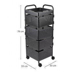 VEGITABLE RACK SQUARE METAL  4 TIER