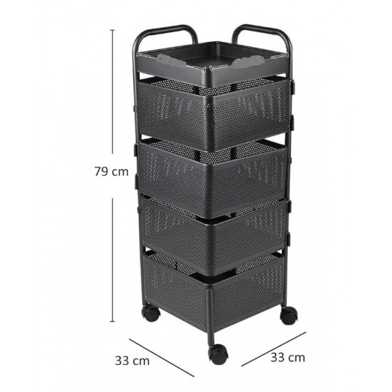 VEGITABLE RACK SQUARE METAL  4 TIER