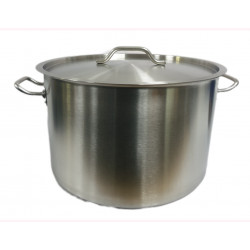 STOCKPOT STAINLESS STEEL CASSEROLE  SIZE 30 X 30 CM 21 LITRE