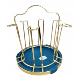 GOLD GLASS STAND ROUND