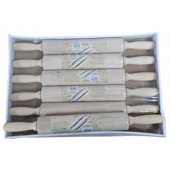 WOODEN ROLLING PIN 43 CM X 5 CM
