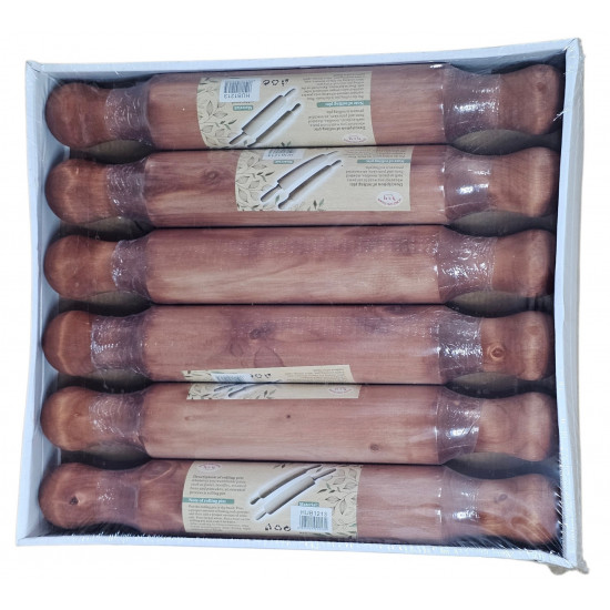 ROLLING PIN THCK TYPE DARK WOOD SIZE 39 CM X 5.5 CM