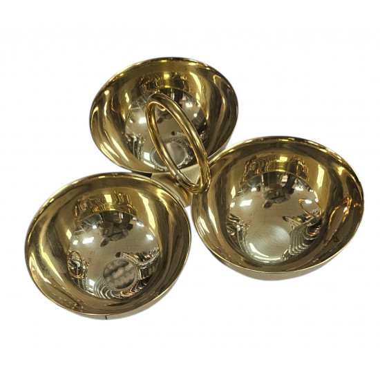 RELISH SERVER 3 COMPARTMENT GOLD COLOUR 